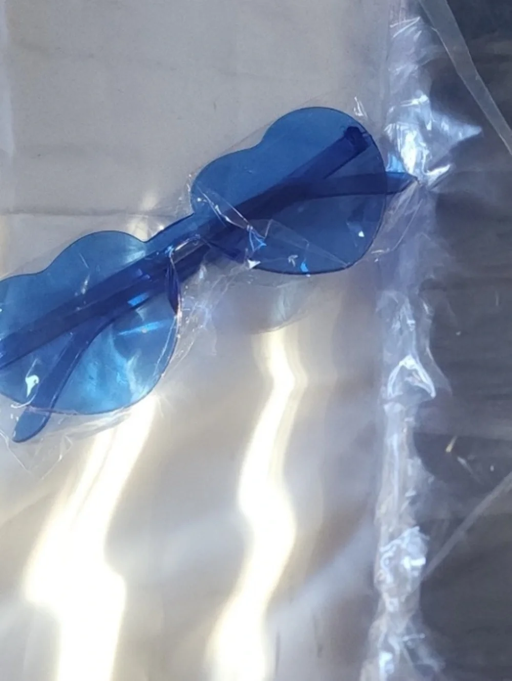 Blue Heart shaped sunglasses